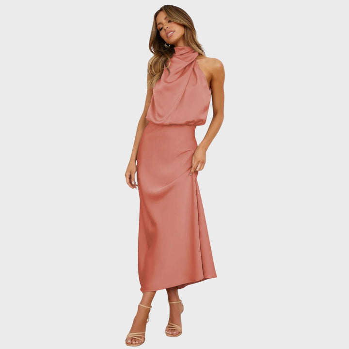 Benthe | Midikleid mit schulterfreiem Design