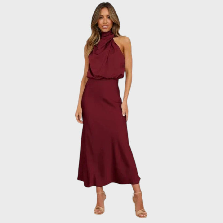 Benthe | Midikleid mit schulterfreiem Design