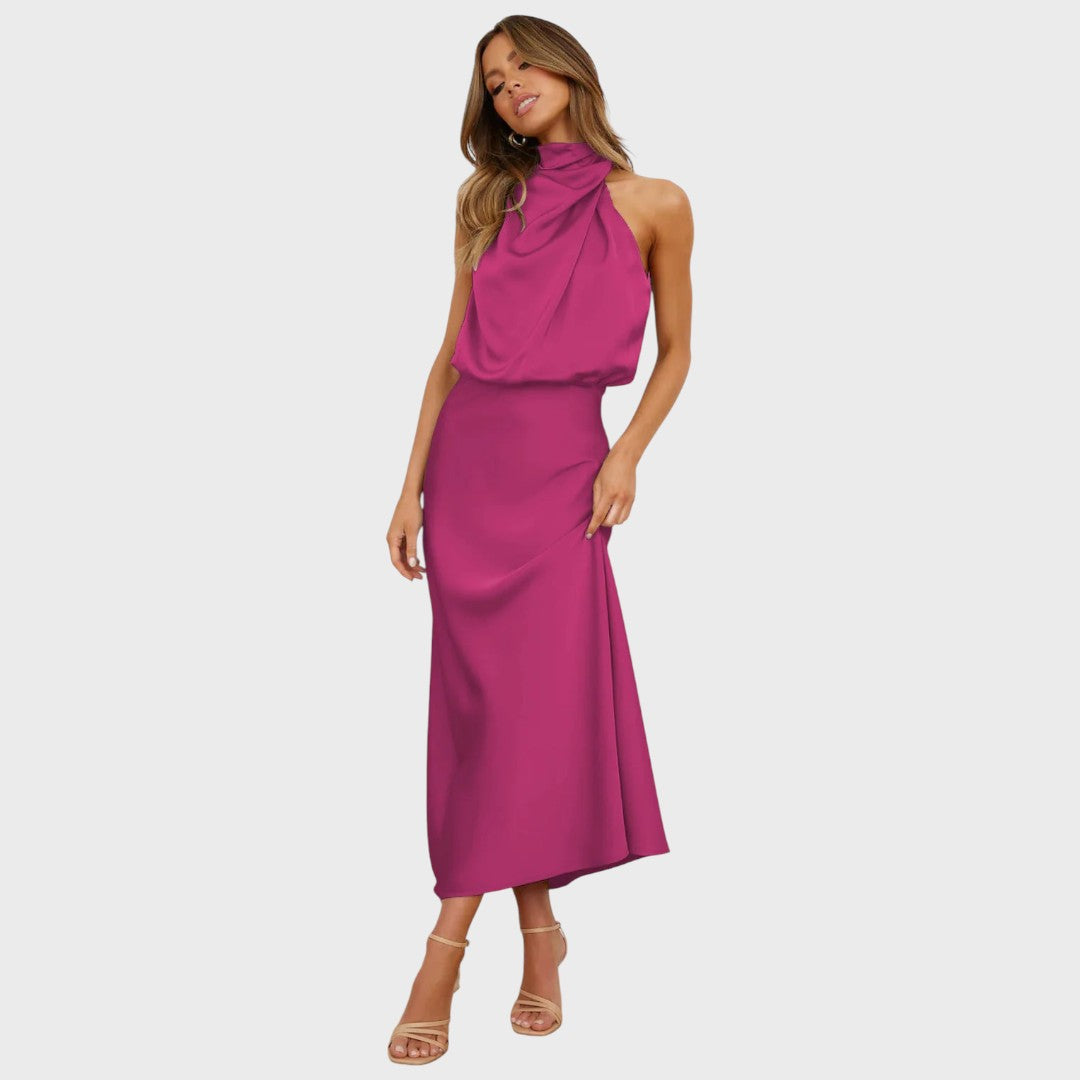 Benthe | Midikleid mit schulterfreiem Design